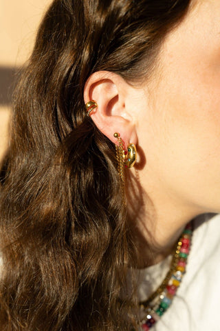 Ebby Hoop Earrings || Choose Color: CRYSTAL - Sugar Co.