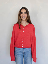 Piper Cardigan Red