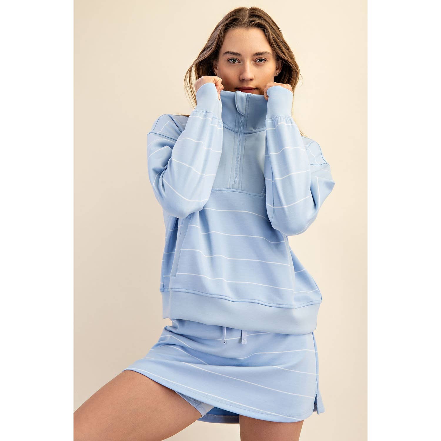 On The Go Pullover Frost Stripe PreOrder