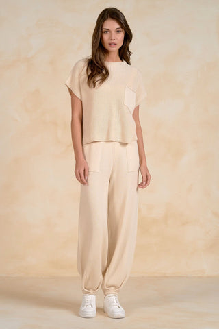 ELAN | Cap Sleeve Ribbed Pocket Sweater - Sugar Co.