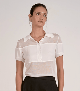 ELAN | Gigi Sheer Polo - Sugar Co.