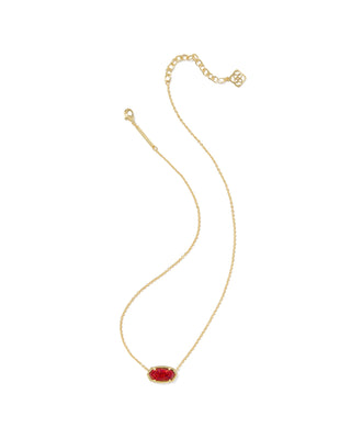 Elisa Gold Necklace Red Kyocera Opal - Sugar Co.