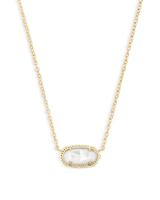 Elisa Pendant Necklace in Gold Ivory Mother of Pearl - Sugar Co.