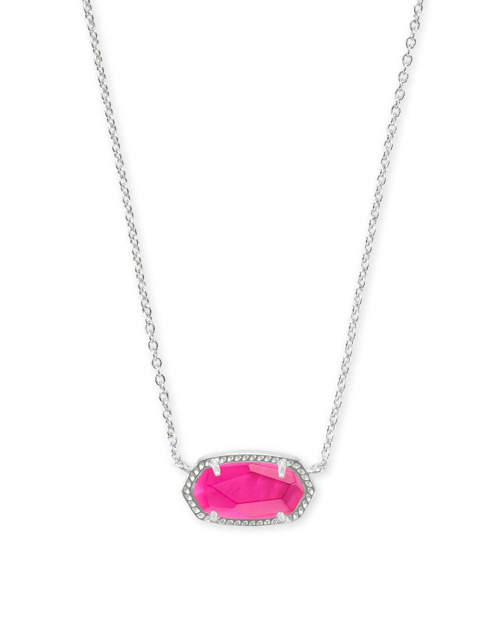 Elisa Pendant Necklace in Silver Azalea Illusion