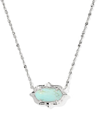 Elisa Scallop  Pendant Necklace Silver Sea Green Chrysocolla