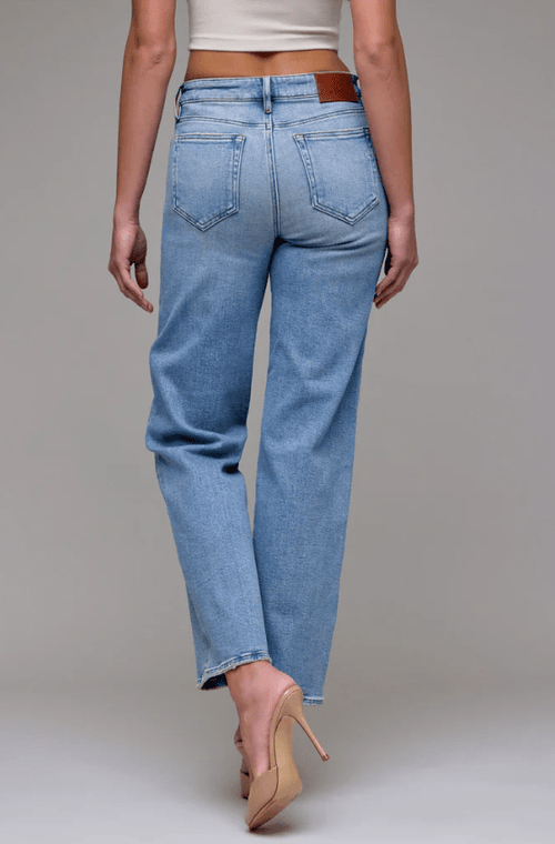 Ella Vintage Wash Stretch Mid Rise Classic Straight - Sugar Co.