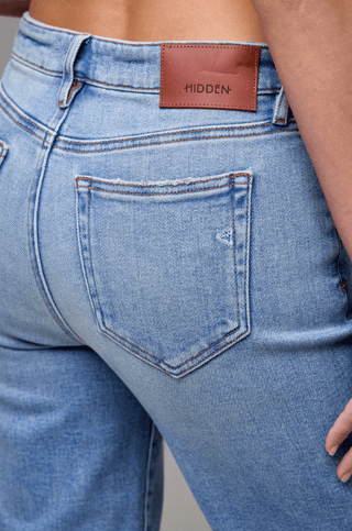 Ella Vintage Wash Stretch Mid Rise Classic Straight - Sugar Co.