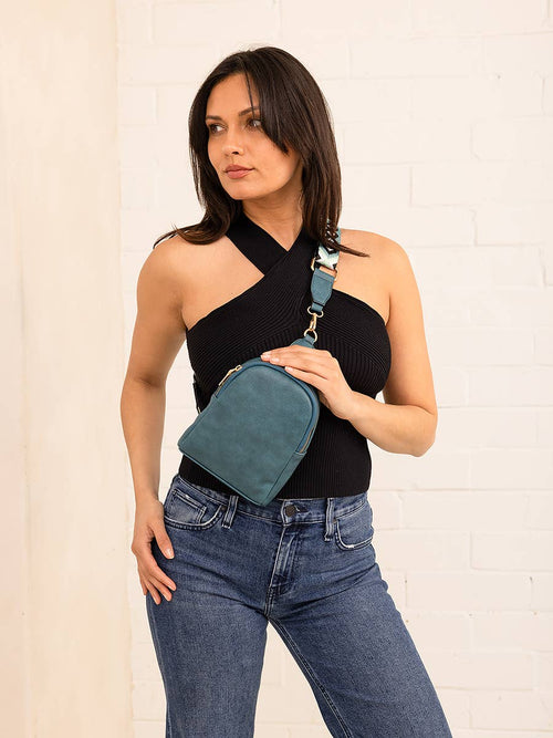 Ellen Sling Bag with Removable Guitar Strap: Sand - Sugar Co.