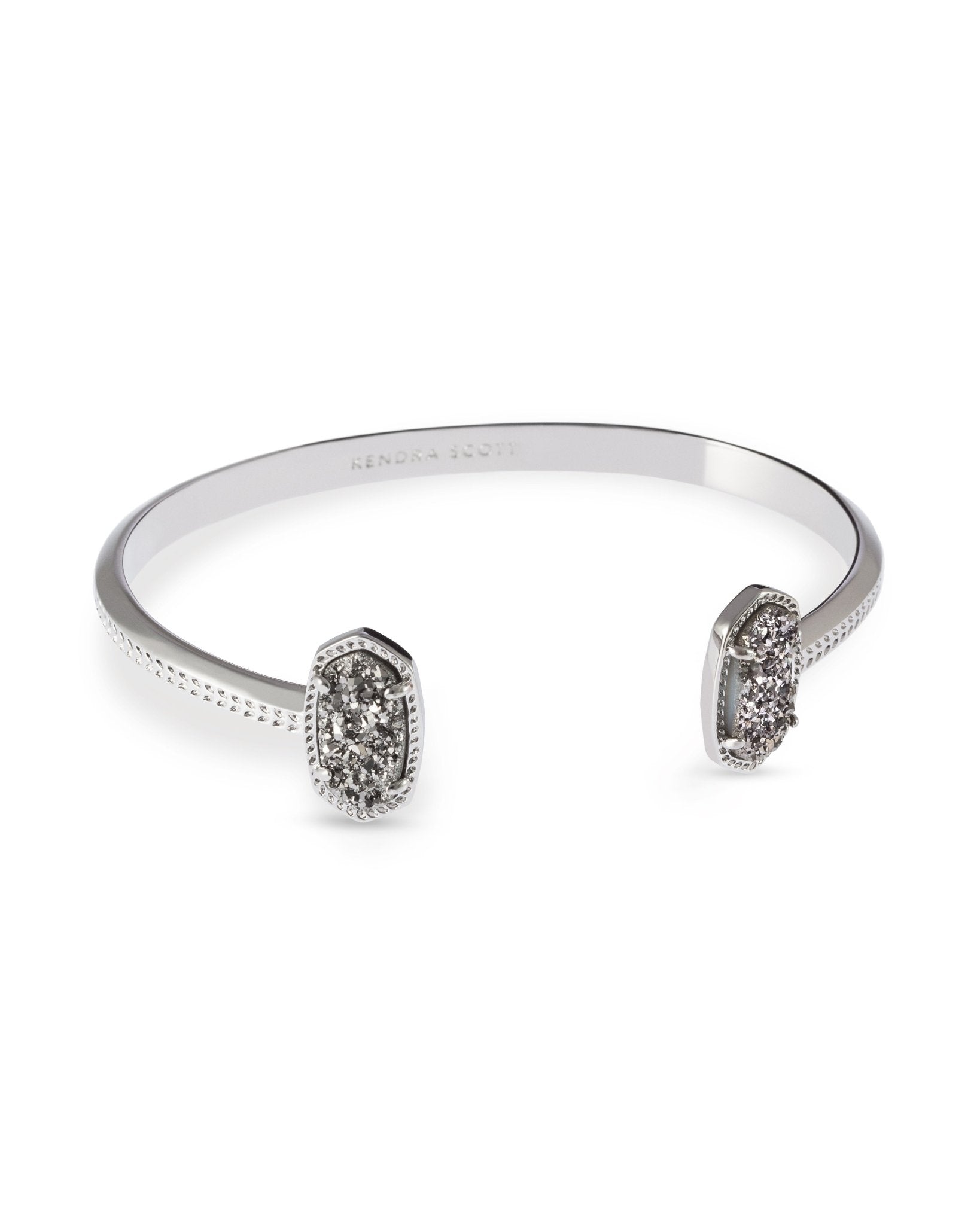 Elton Cuff Bracelet Rhodium Platinum