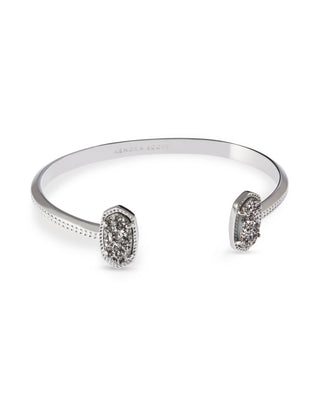 Elton Cuff Bracelet Rhodium Platinum - Sugar Co.