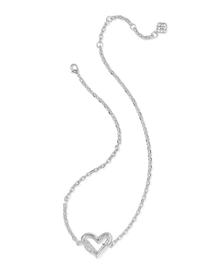 Emery Heart Silver Short Pendant Necklace - Sugar Co.