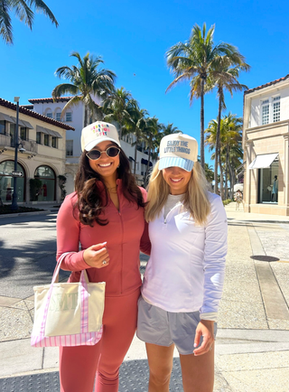 Enjoy the Little Things - Blue Stripe Vintage Trucker Hat - Sugar Co.