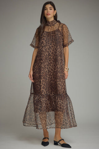 Margot Leopard Midi Dress