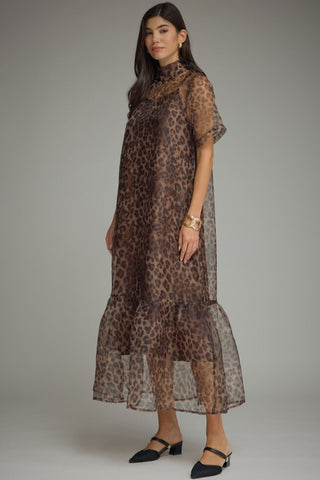 Margot Leopard Midi Dress