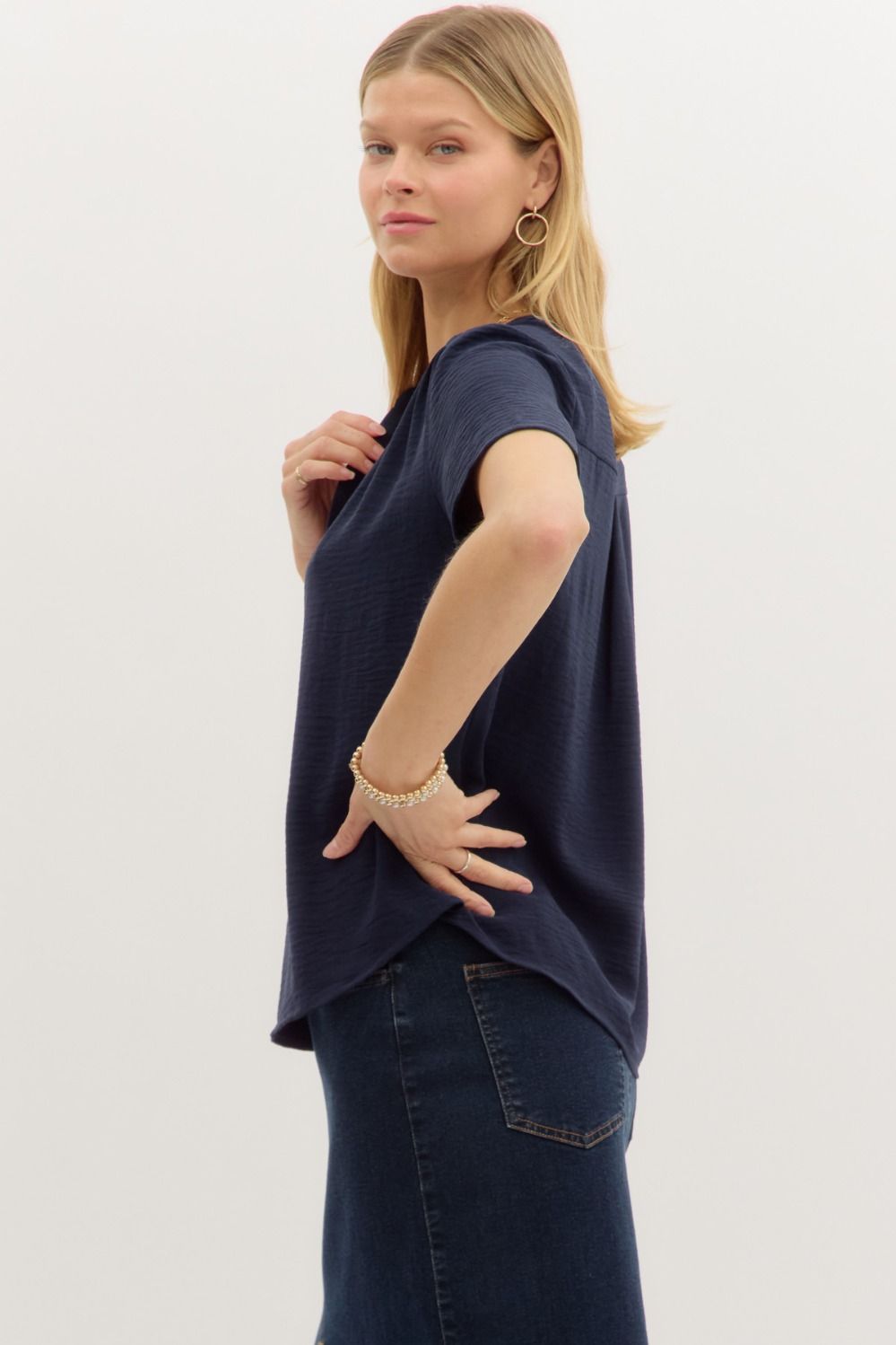 Sutton Blouse Navy