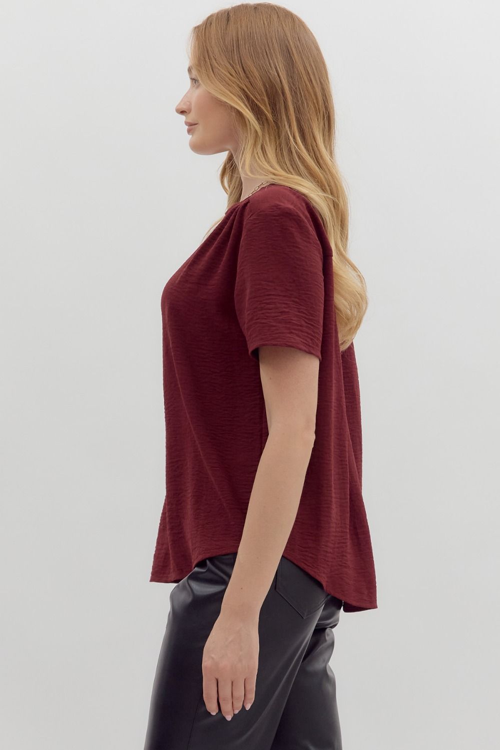 Sutton Blouse Burgundy