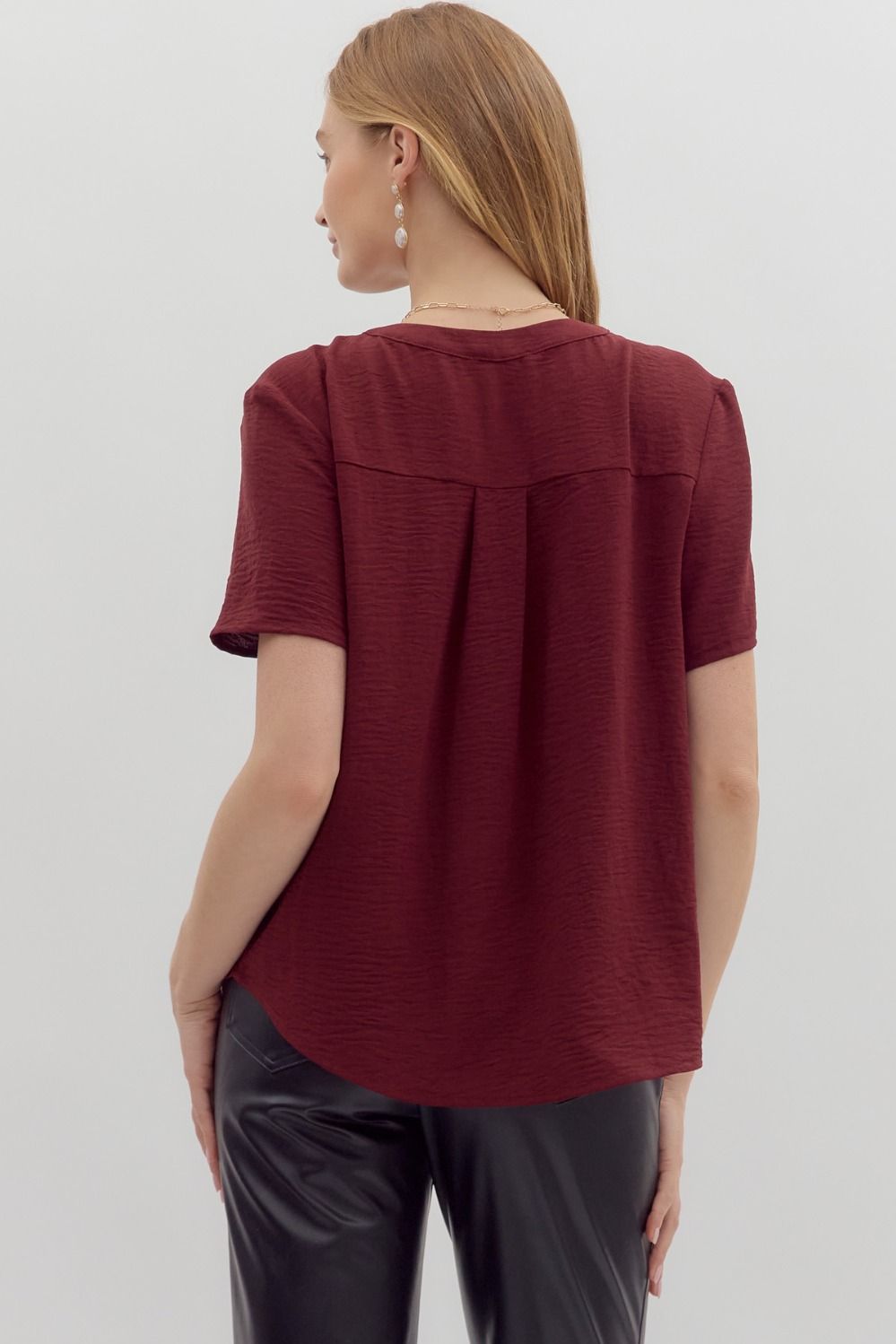 Sutton Blouse Burgundy