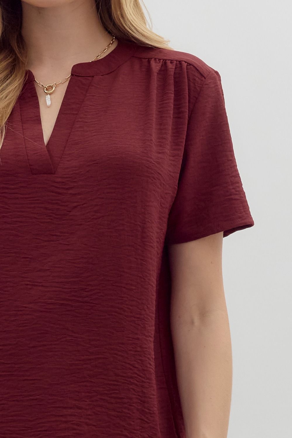 Sutton Blouse Burgundy