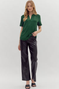 Sutton Blouse Hunter Green
