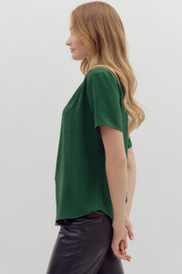 Sutton Blouse Hunter Green