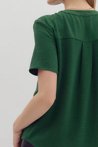 Sutton Blouse Hunter Green