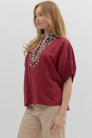 Parker Top Burgundy