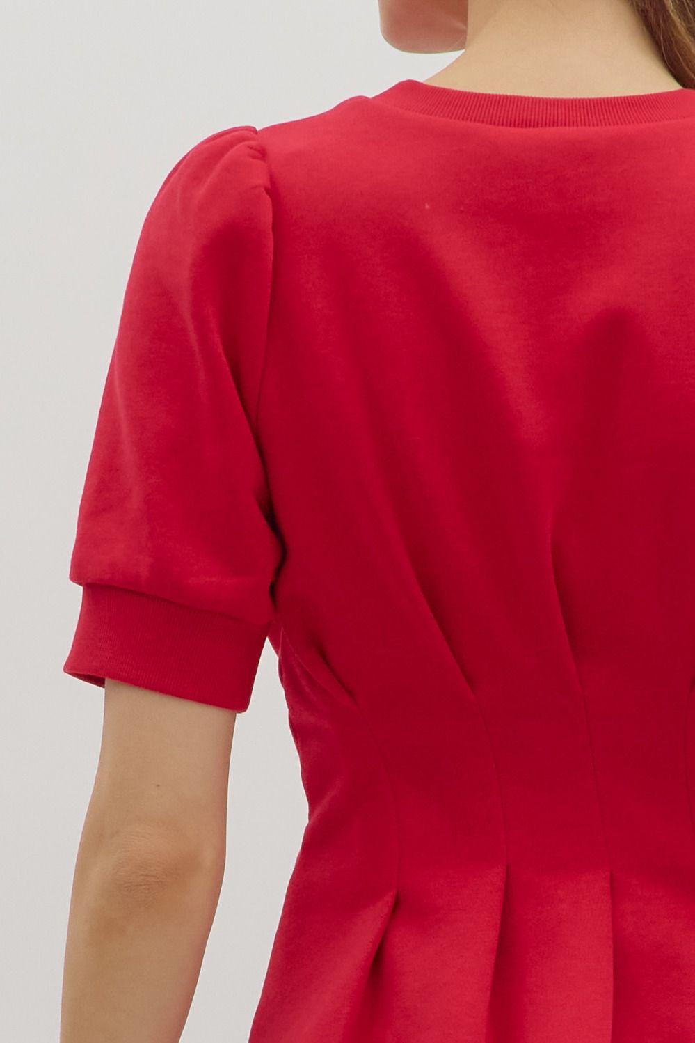 Bella Pleat Top Red