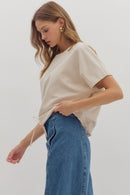 The Cinch & Go Top Ecru