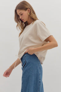 The Cinch & Go Top Ecru