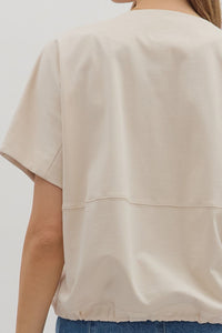 The Cinch & Go Top Ecru