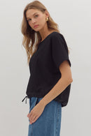 The Cinch & Go Top Black