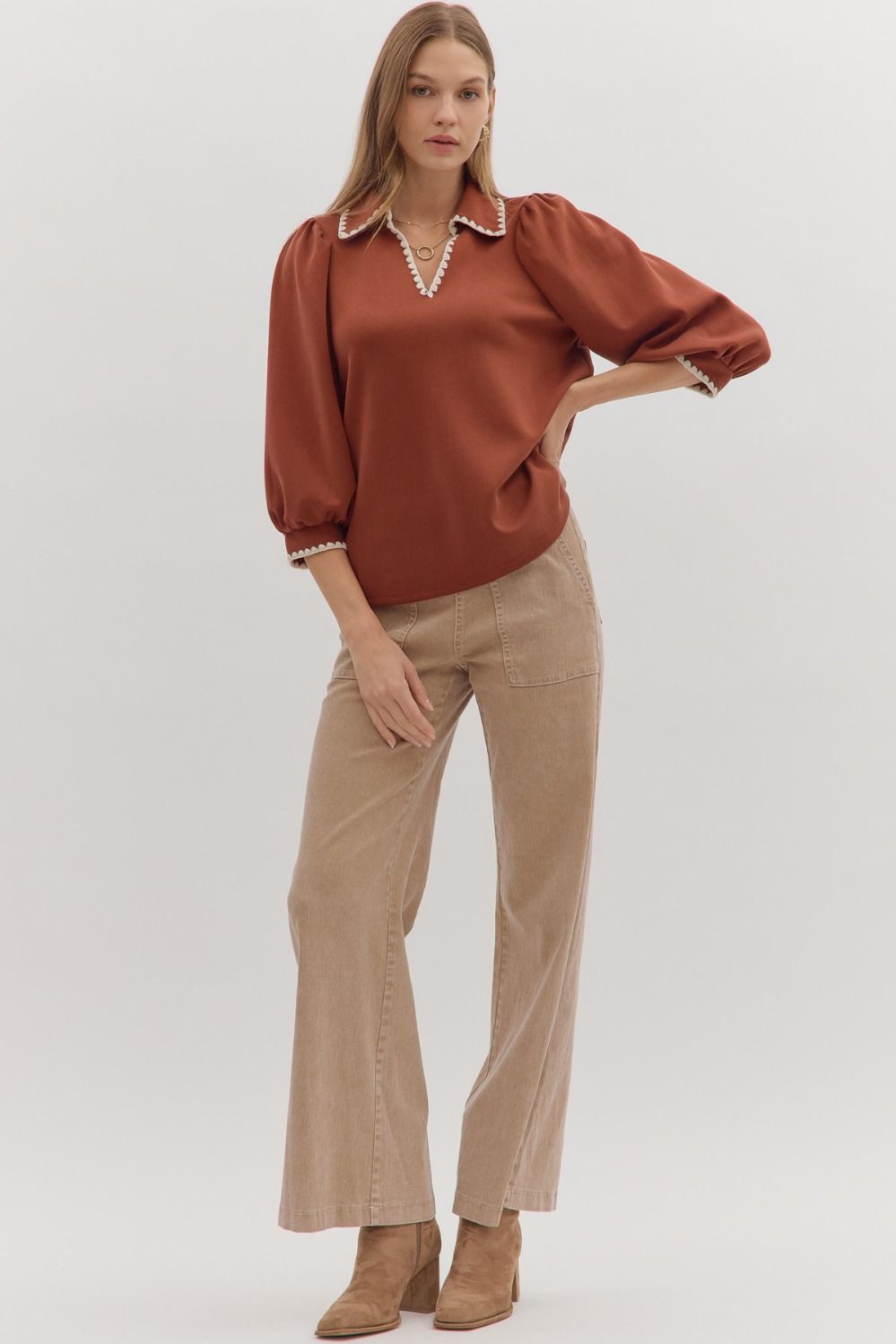 Sienna Scallop Blouse