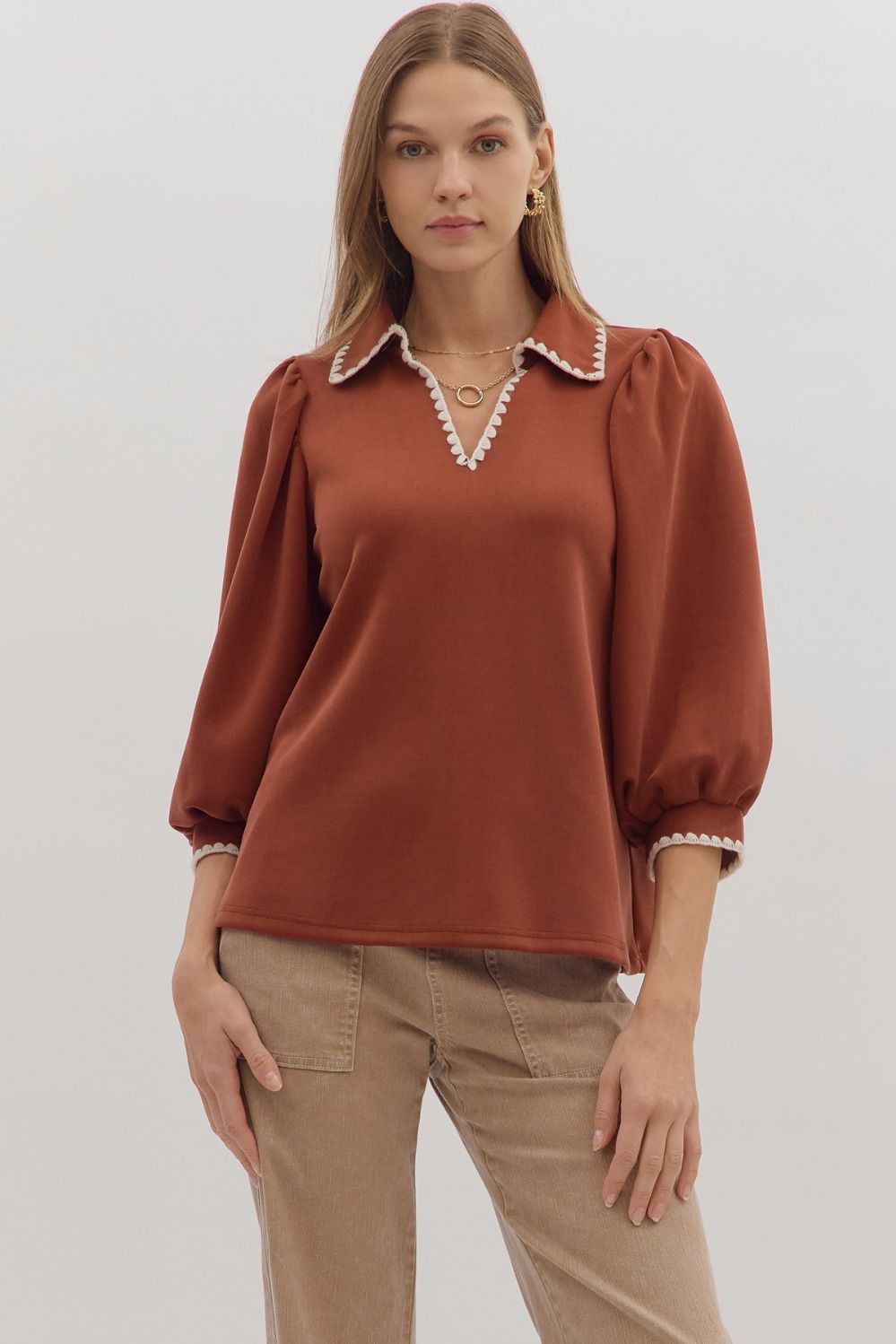 Sienna Scallop Blouse