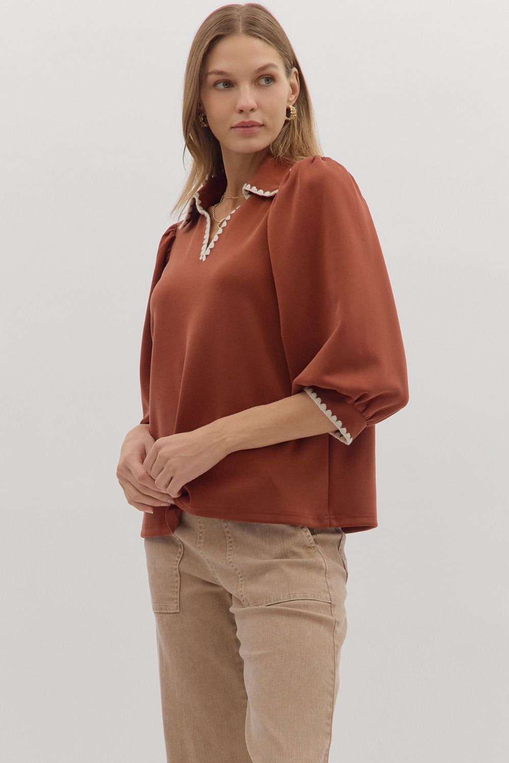Sienna Scallop Blouse