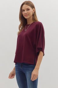 Lindsey Top Maroon
