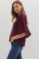 Lindsey Top Maroon