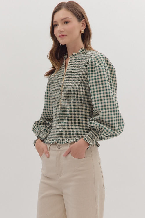 Grace Gingham Top