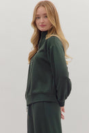 Piper Quarter Zip Top Almond