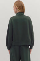 Piper Quarter Zip Top Almond