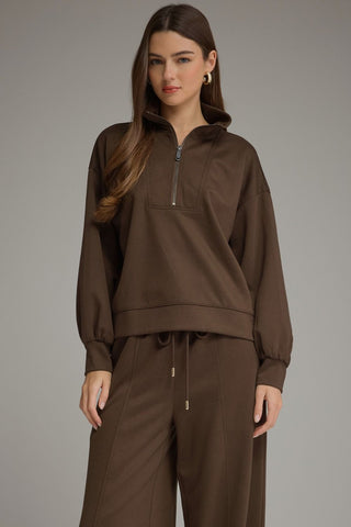 Stay Awhile Pullover Brown