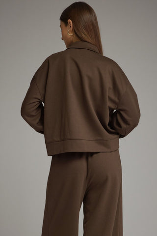Stay Awhile Pullover Brown