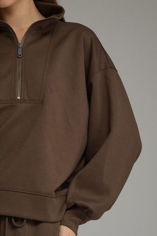 Stay Awhile Pullover Brown