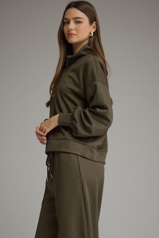 Stay Awhile Pullover Olive