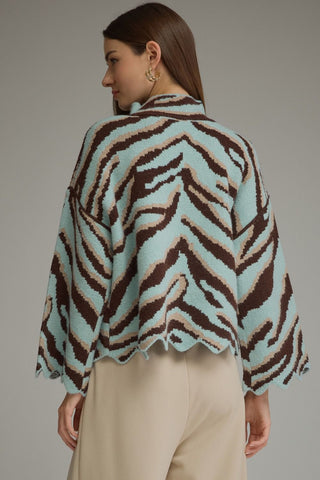 Juniper Zebra Collared Sweater