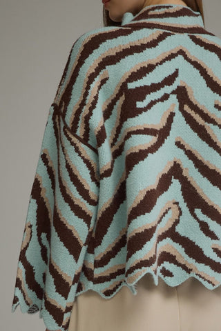Juniper Zebra Collared Sweater