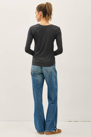 Essential Long Sleeve Dark Taupe - Sugar Co.