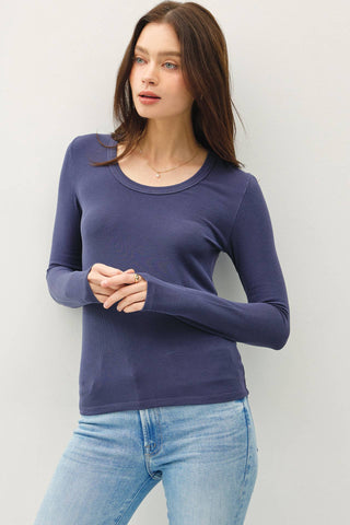 Essential Long Sleeve Dark Taupe - Sugar Co.