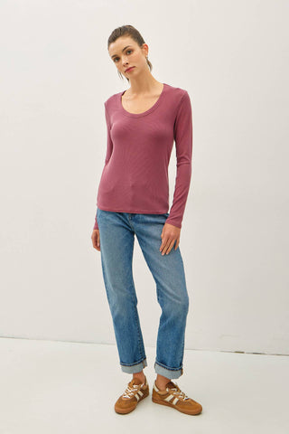 Essential Long Sleeve Dark Taupe - Sugar Co.