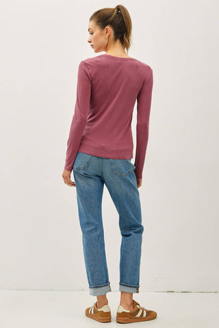 Essential Long Sleeve Dark Taupe - Sugar Co.