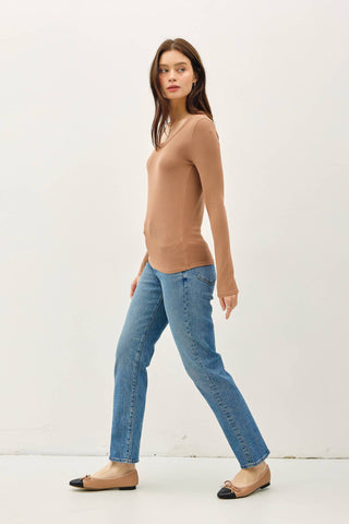 Essential Long Sleeve Dark Taupe - Sugar Co.